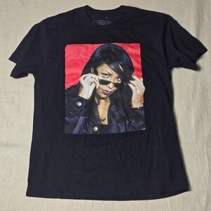 Mens Aaliyah Shade Short Sleeve Black‎ Graphic T Shirt Size Medium